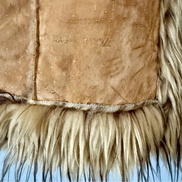 JIA YAO Penny Lane “Sparkle” Y2K Faux Suede Fur Women's Coat - Picture 5 of 10